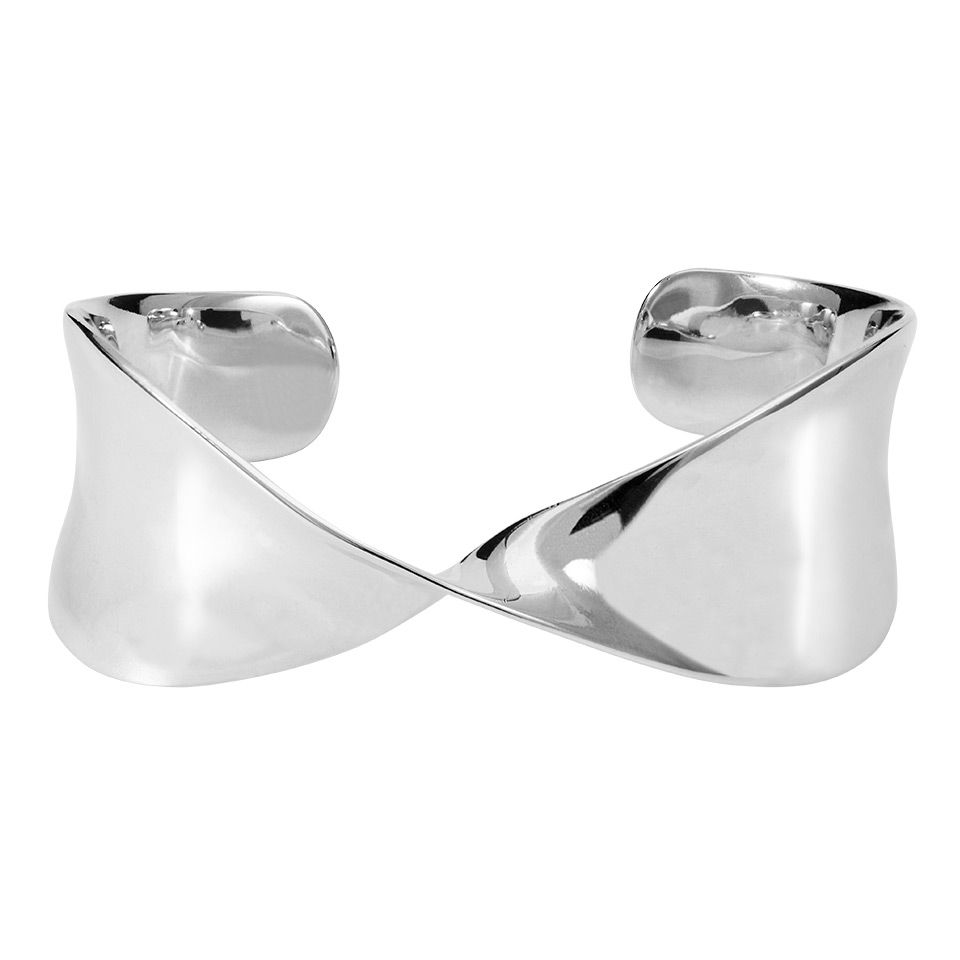 Bred armring i äkta silver