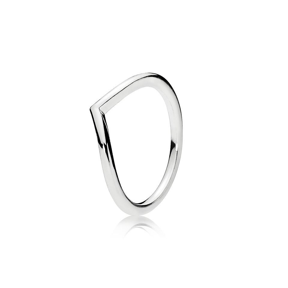 Slät wishbone-ring i äkta silver 19.0