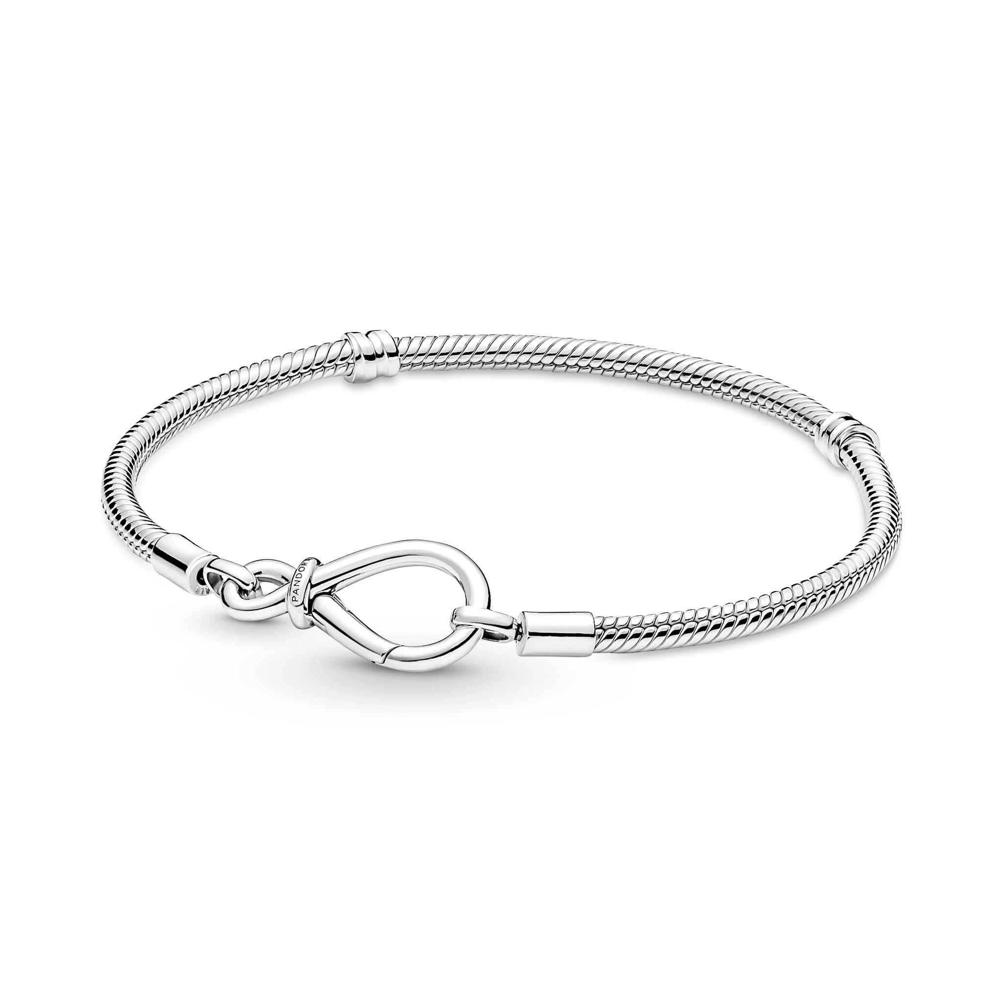 Armband i äkta silver med ögla 18 cm