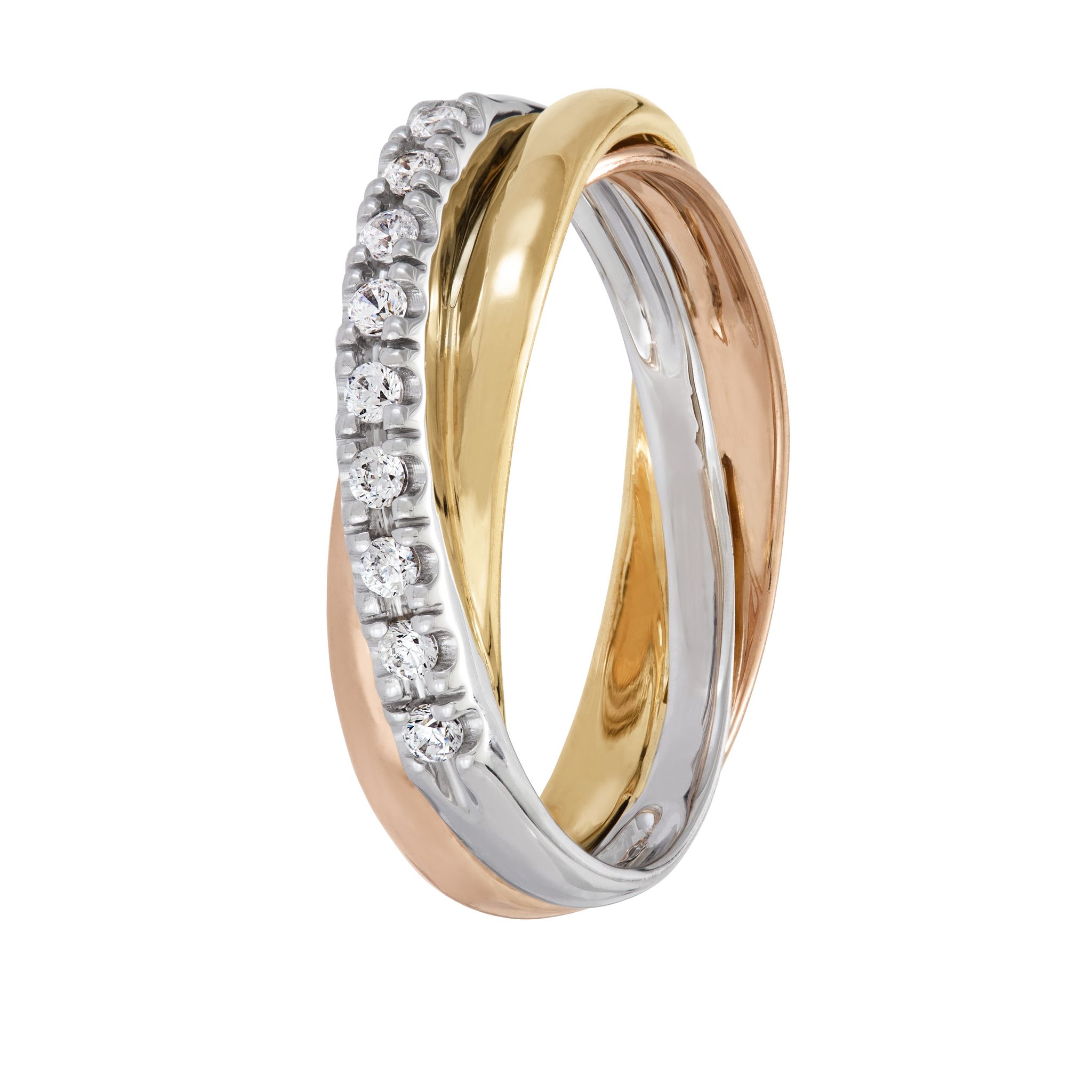 Diamantring i 18K guld, 15.0