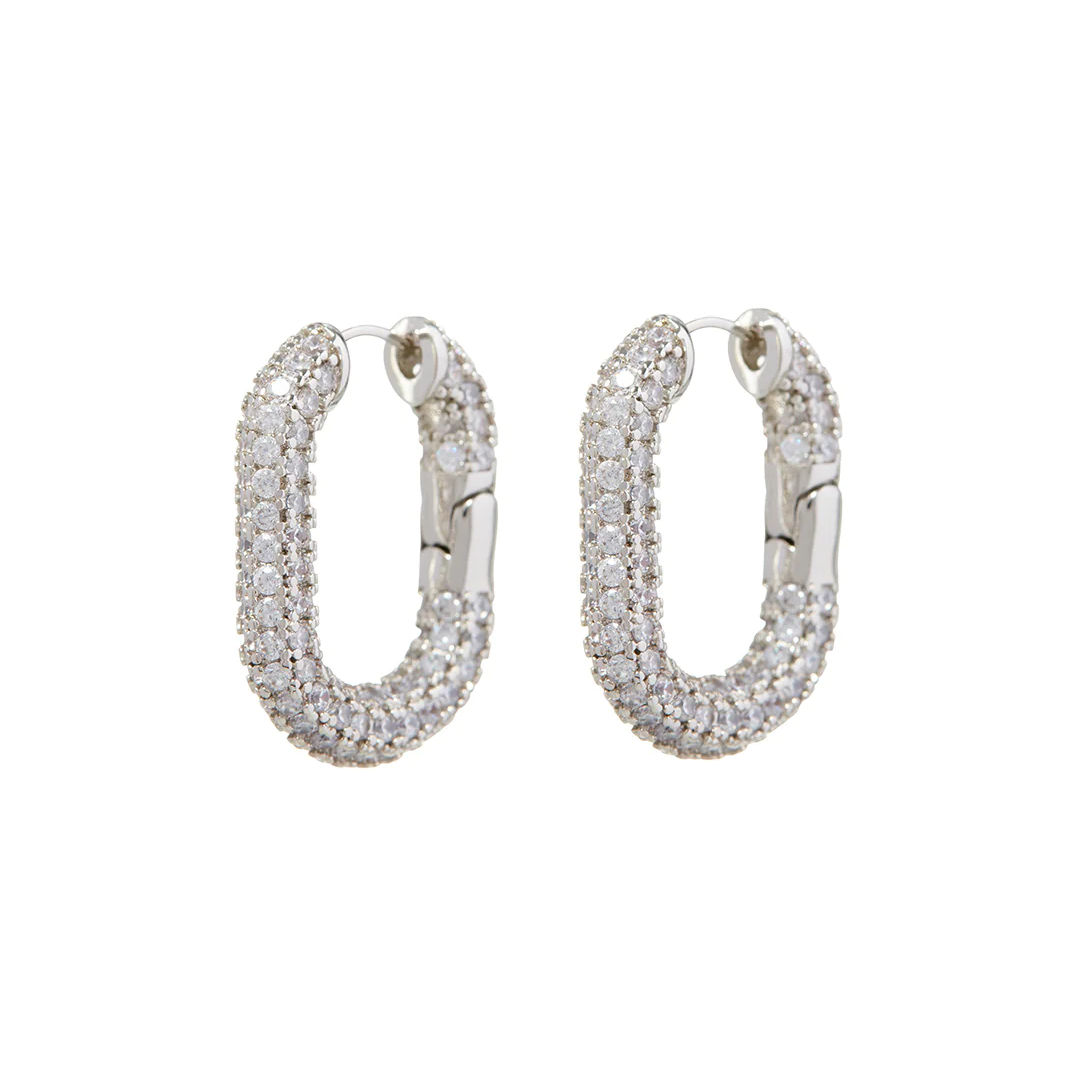 Örhängen XL Pave Chain Link Hoops