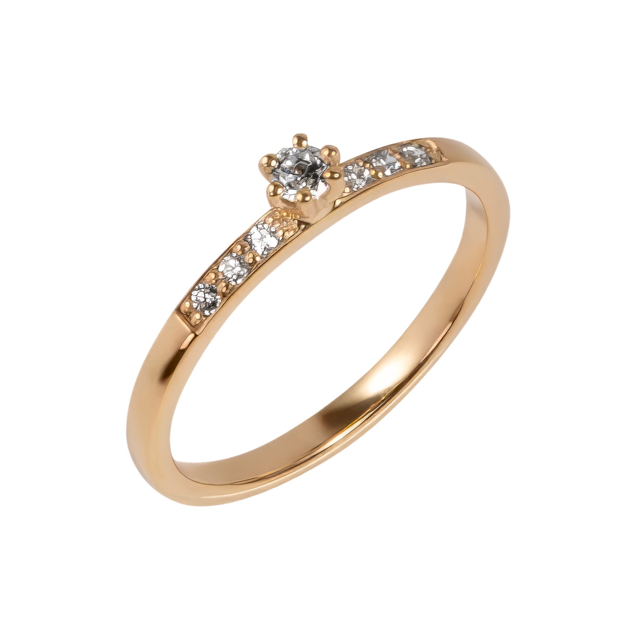 DIamantring i 18K guld, 44