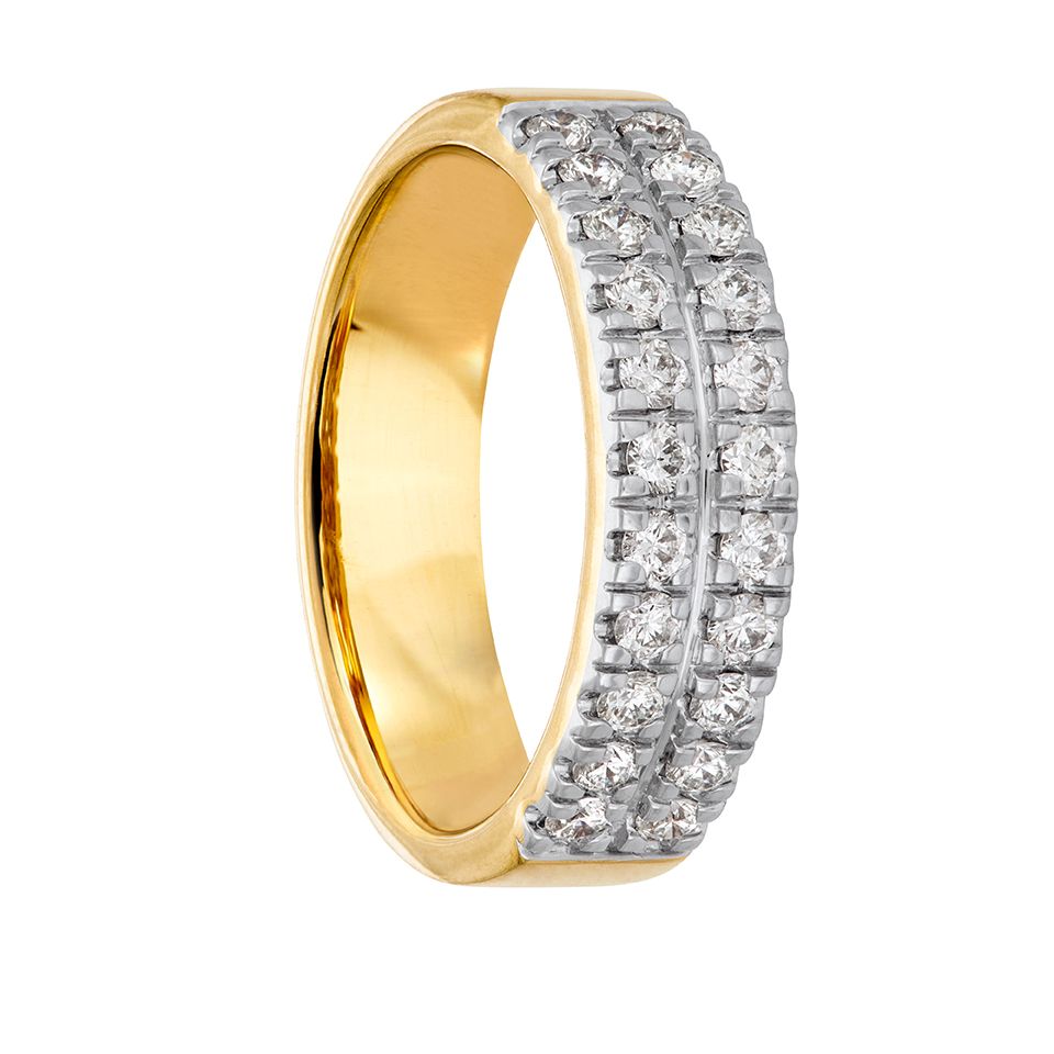 Diamantring 18K guld, 15.0