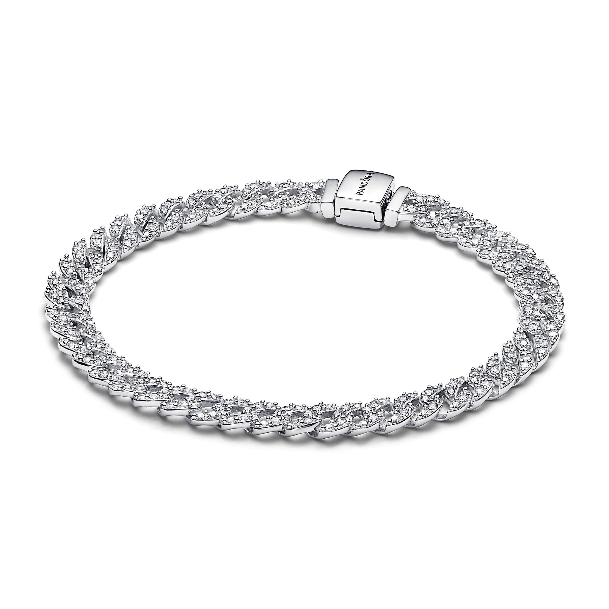 Armband i äkta silver med Kubisk Zirkonia 18cm