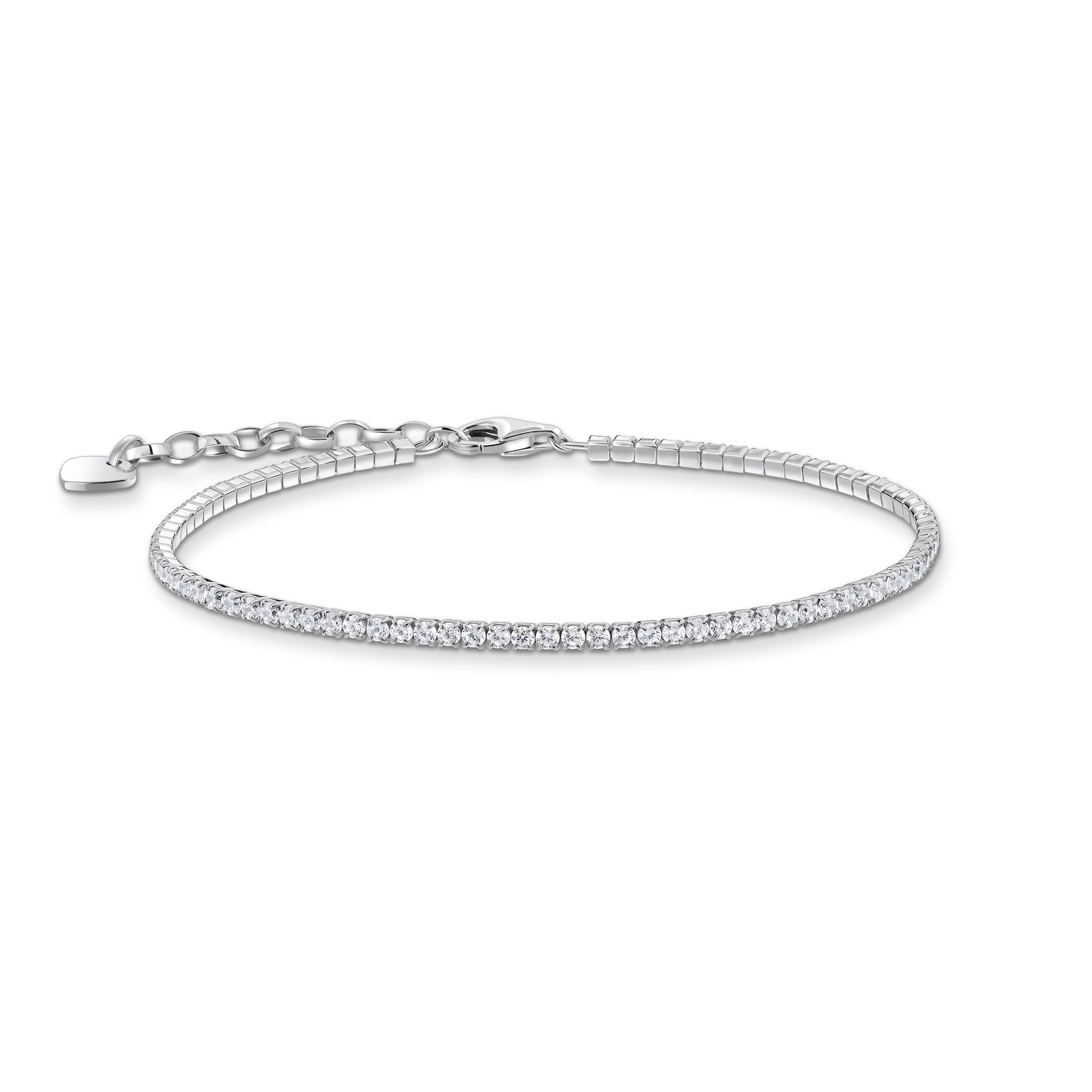 Tennisarmband i äkta silver med kubisk zirkonia 16-19cm