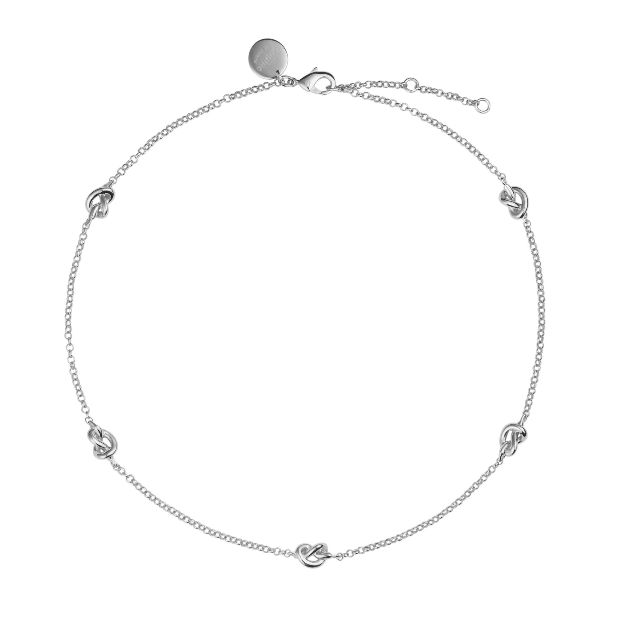 Halsband i äkta silver – Knot multi